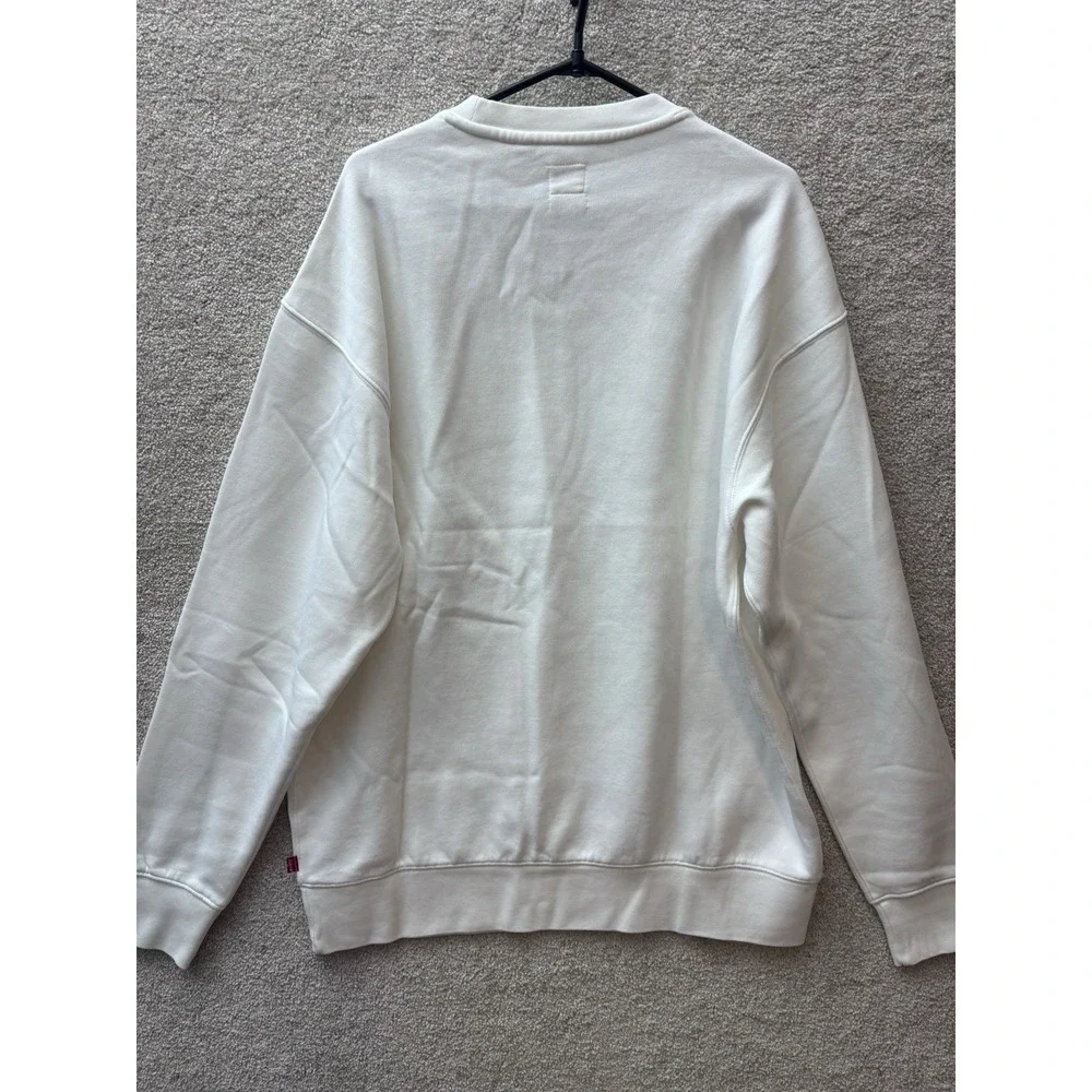 Levi's Relaxed Graphic Sweatshirt Mens Medium White California Palm Tree Logo‎
